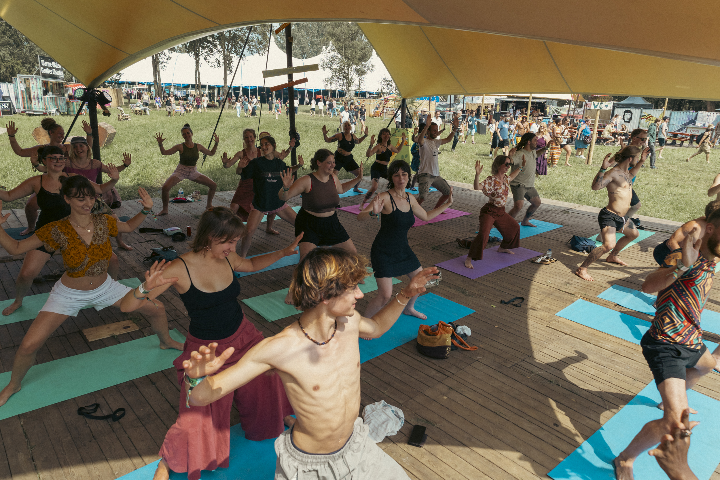 Where can I follow the Reggae Yoga?